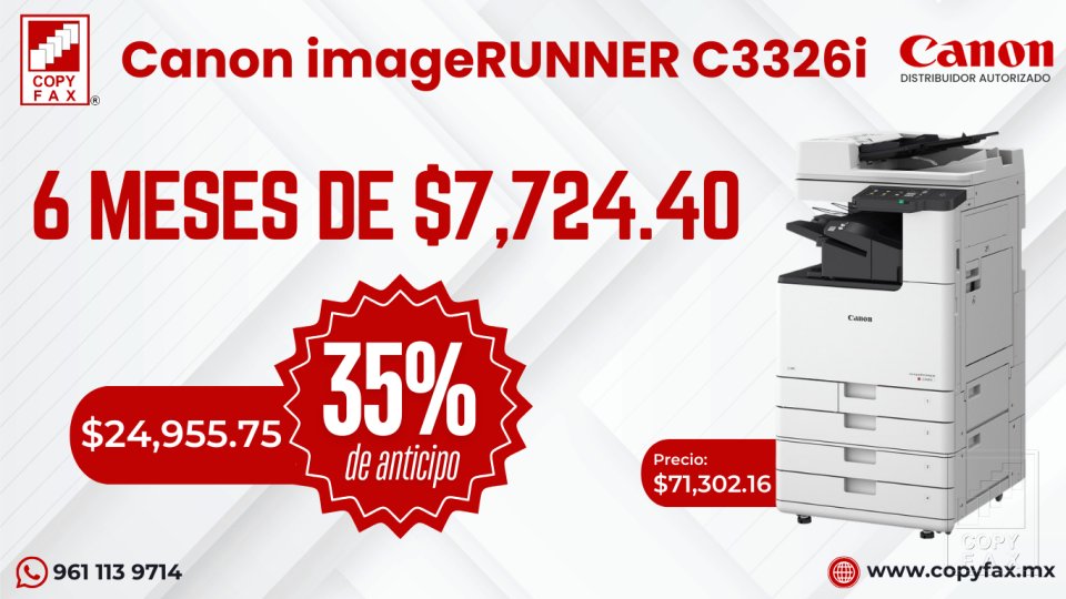 Canon imageRUNNER ADVANCE DX C3930i Copyfax del Sureste
