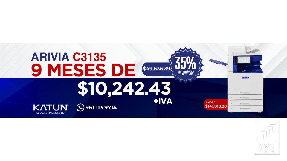 Katun Arivia C4165 Copyfax del Sureste