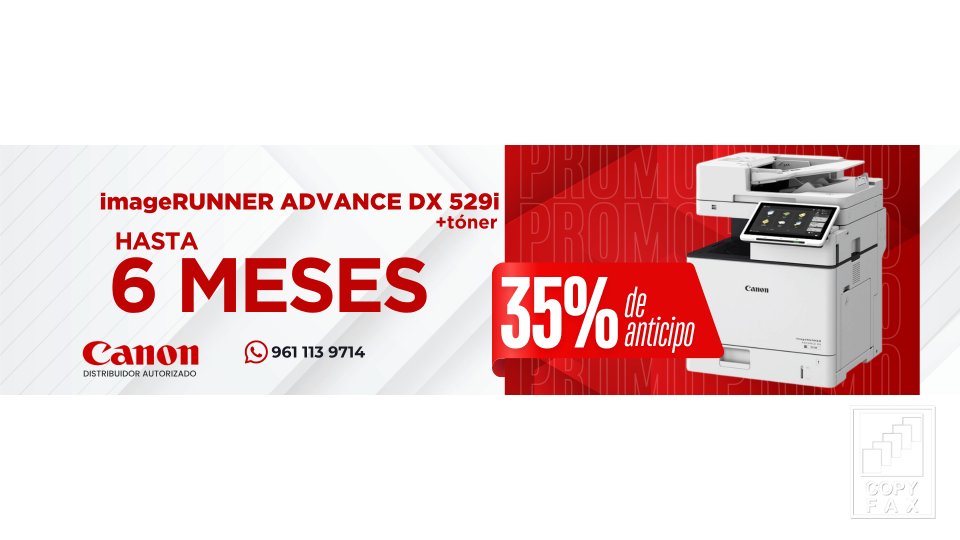 Canon imageRUNNER ADVANCE DX 529i + tóner Copyfax del Sureste
